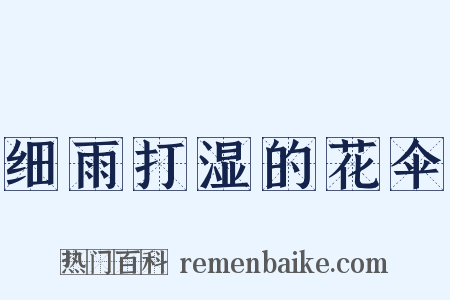 细雨打湿的花伞是什么意思的图片